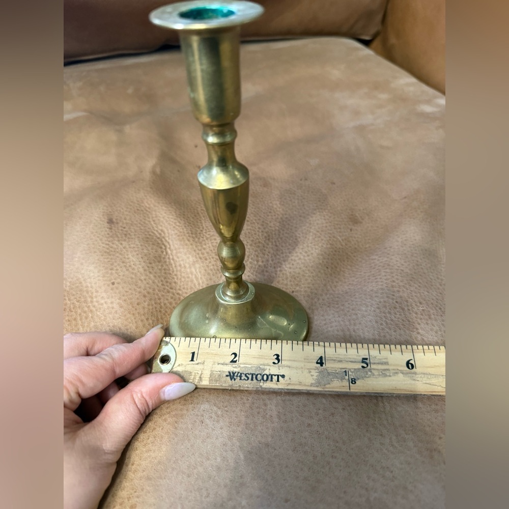 Vintage Brass Candlestick Holder 8” Made In Korea - Picture 6 of 6